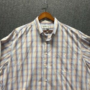 Orvis Signature Collection Shirt 2XL Multicolored Plaid Long Sleeve Button Up